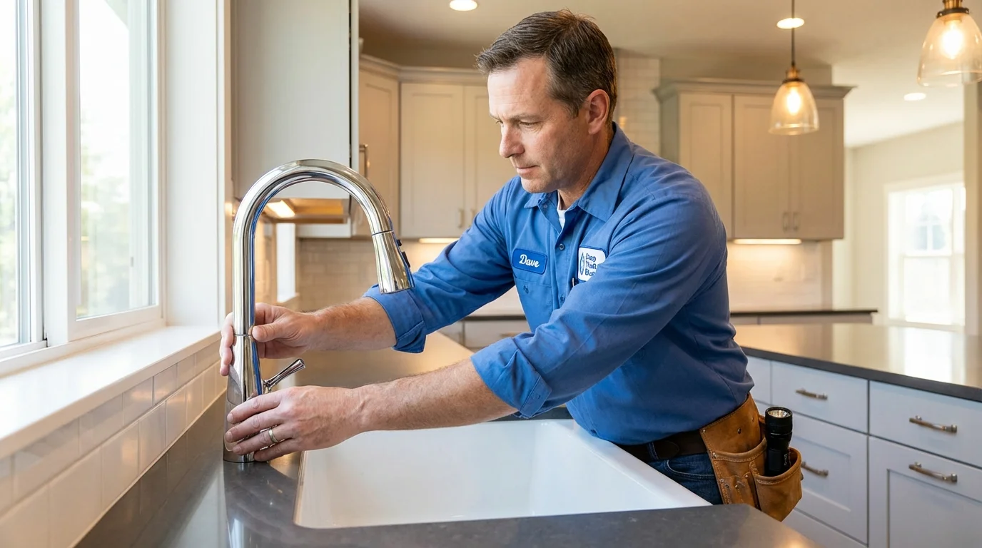 Kitchen faucet installation by Johns Plumbing LLC in Glenshaw