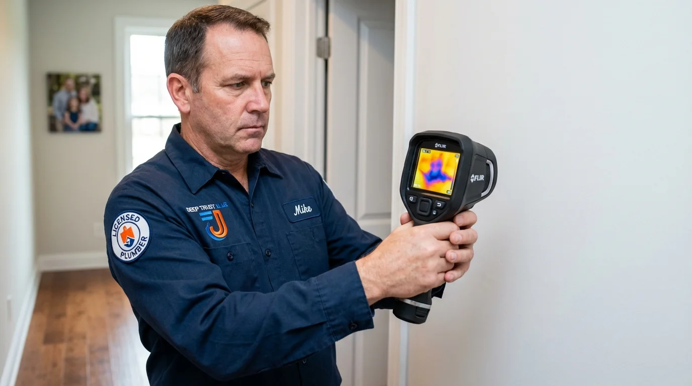 Thermal imaging leak detection by Johns Plumbing LLC in Glenshaw